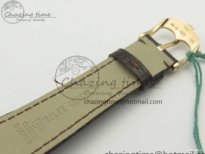Edition Time V4 Marker 50509 Brown A3132 Cellini Dial Strap RG on MKF White Roman Leather Best 0131